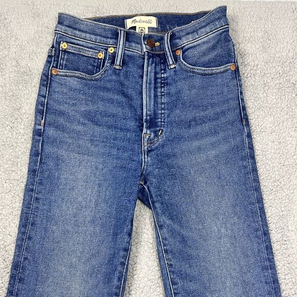 Madewell The Perfect Vintage Jean in Med Wash, 24 High Waist Straight Fit - Picture 2 of 12